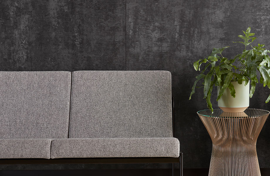 Formica DecoMetal Laminate M3724 Oxidized Silver Patina hospitality wall covering