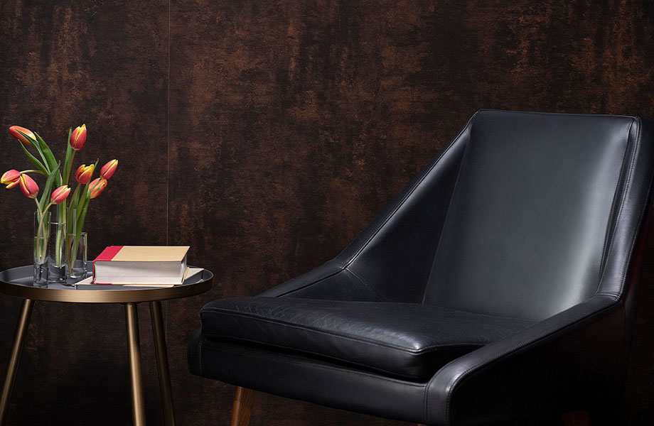 M9424 Copper Patina wall and chair in hotel lobby design