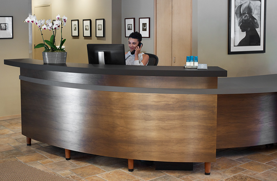 Reception desk M2025 Matte Bronze M8547 Oxibronze DecoMetal